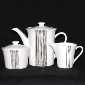 Classic Collection Platinum Series Tea Set | Teapot Sugar Bowl Creamer